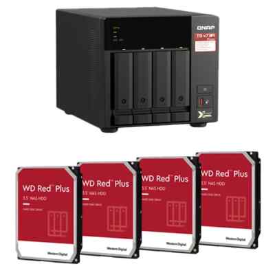 QNAP TS-473A NAS: 8-64TB Customizable Storage Solution | 4-Bay Network Storage