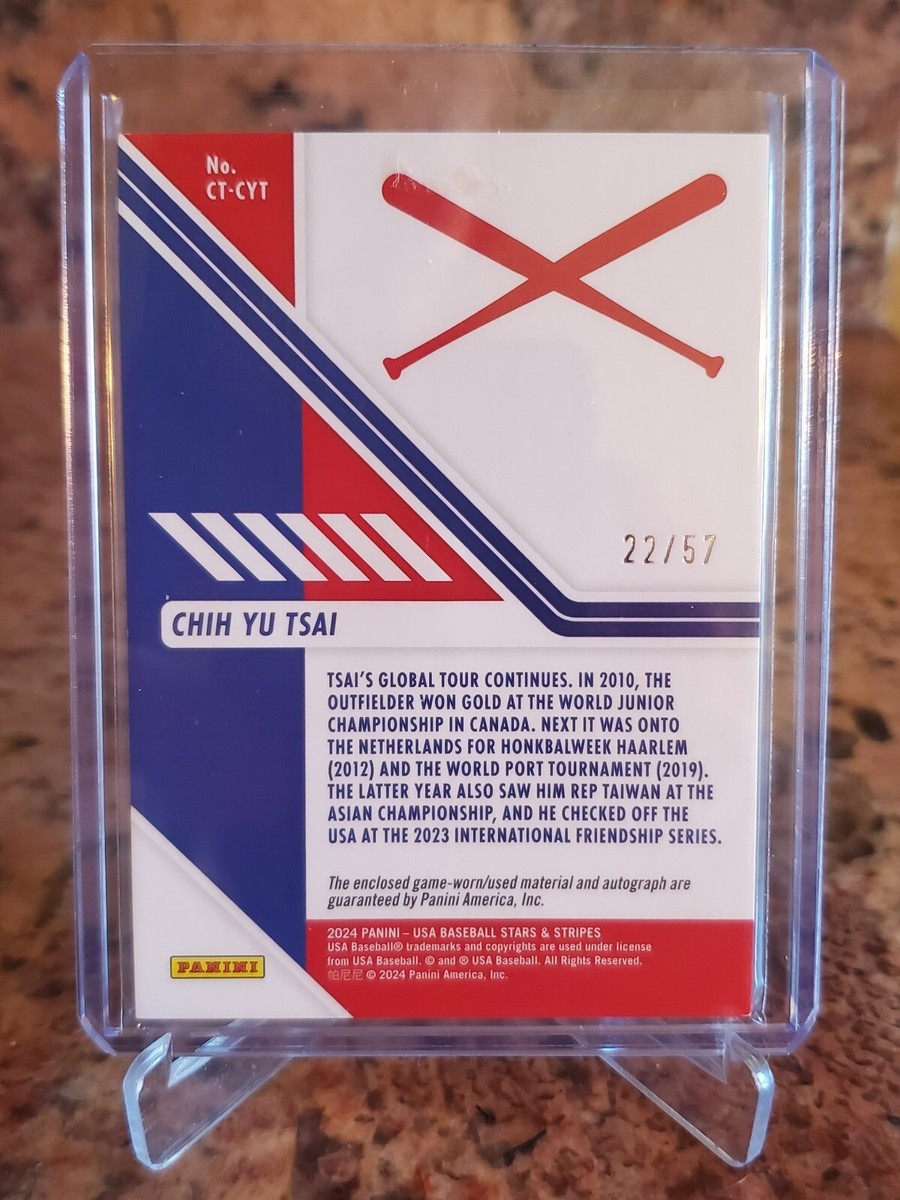 2024 Panini Stars & Stripes Baseball JERSEY AUTO CHINA Chih Yu