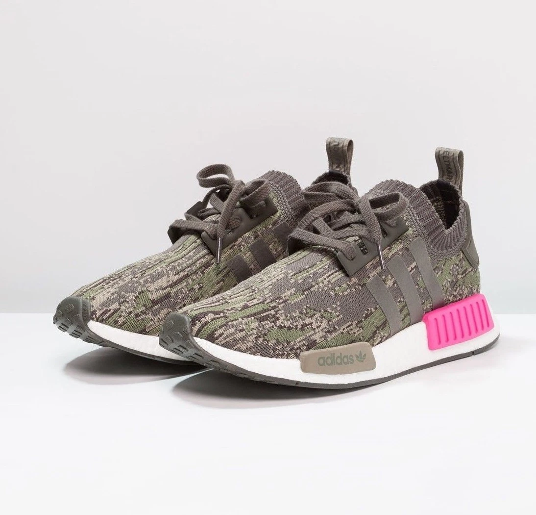 Suri Op de grond Acht ADIDAS NMD R1 PrimeKnit Utility Grey Camo Glitch - EU43 1/3 UK9 US9.5  4058025250845 | eBay