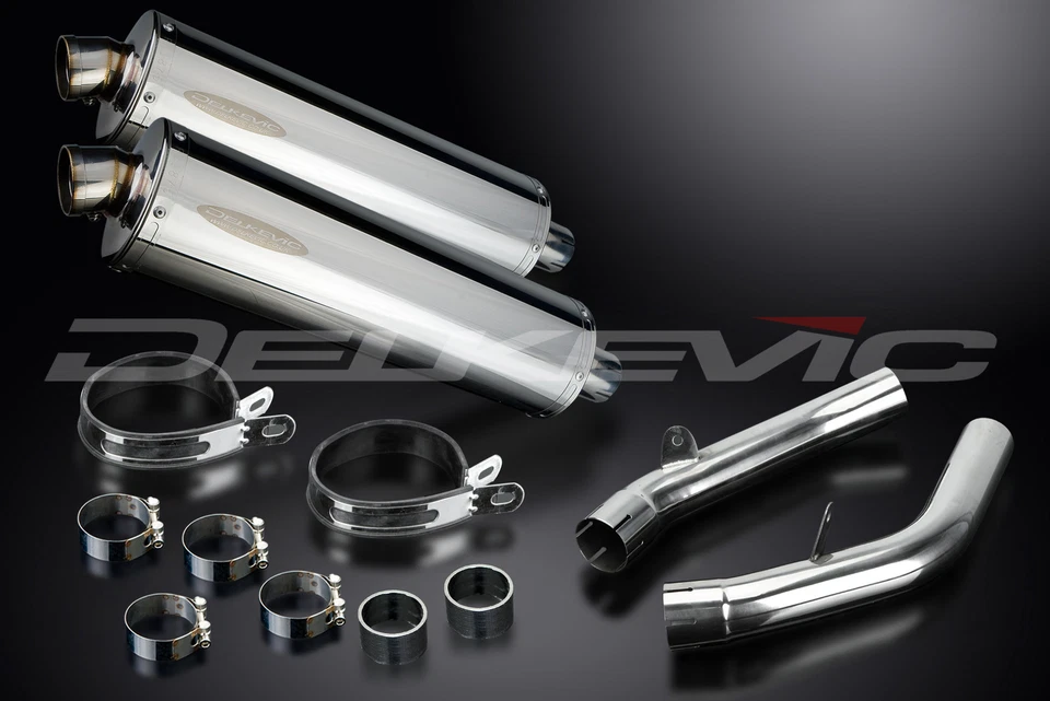 Kit de silenciador de escape oval de aço inoxidável Honda RVT1000R RC51 2002-2008 18" - Imagem 3 de 4