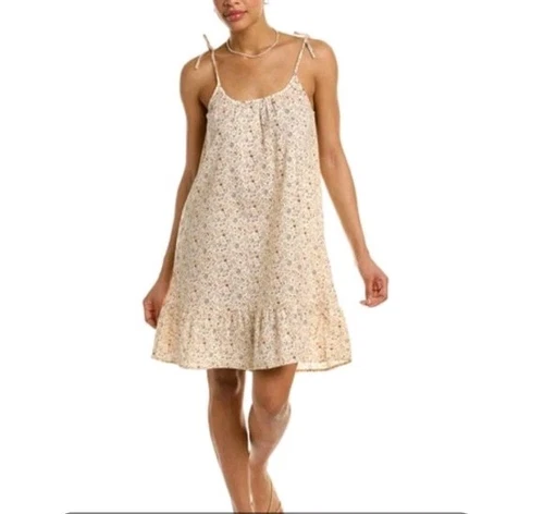 OFF WHITE MADEWELLDelilah abito con spalline stile bianco sporco NF583 taglia XS extra small floreale