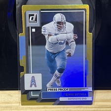 Elvin Bethea 2022 Panini Donruss Press Proof Gold Die-Cut 6/25 #47 HOF