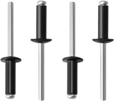 100Pcs 1/8" X3/8" Aluminum Blind Rivets, Black,3.2X 10Mm Pop Rivets