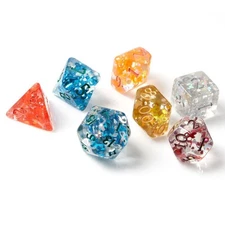 Sirius Dice Cancer Awareness Charity Rpg Dice Set 7 Clear Resin