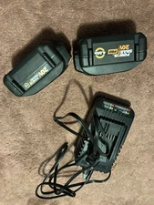 2- WORX 20V Lithium Batteries (WA3525) & Charger