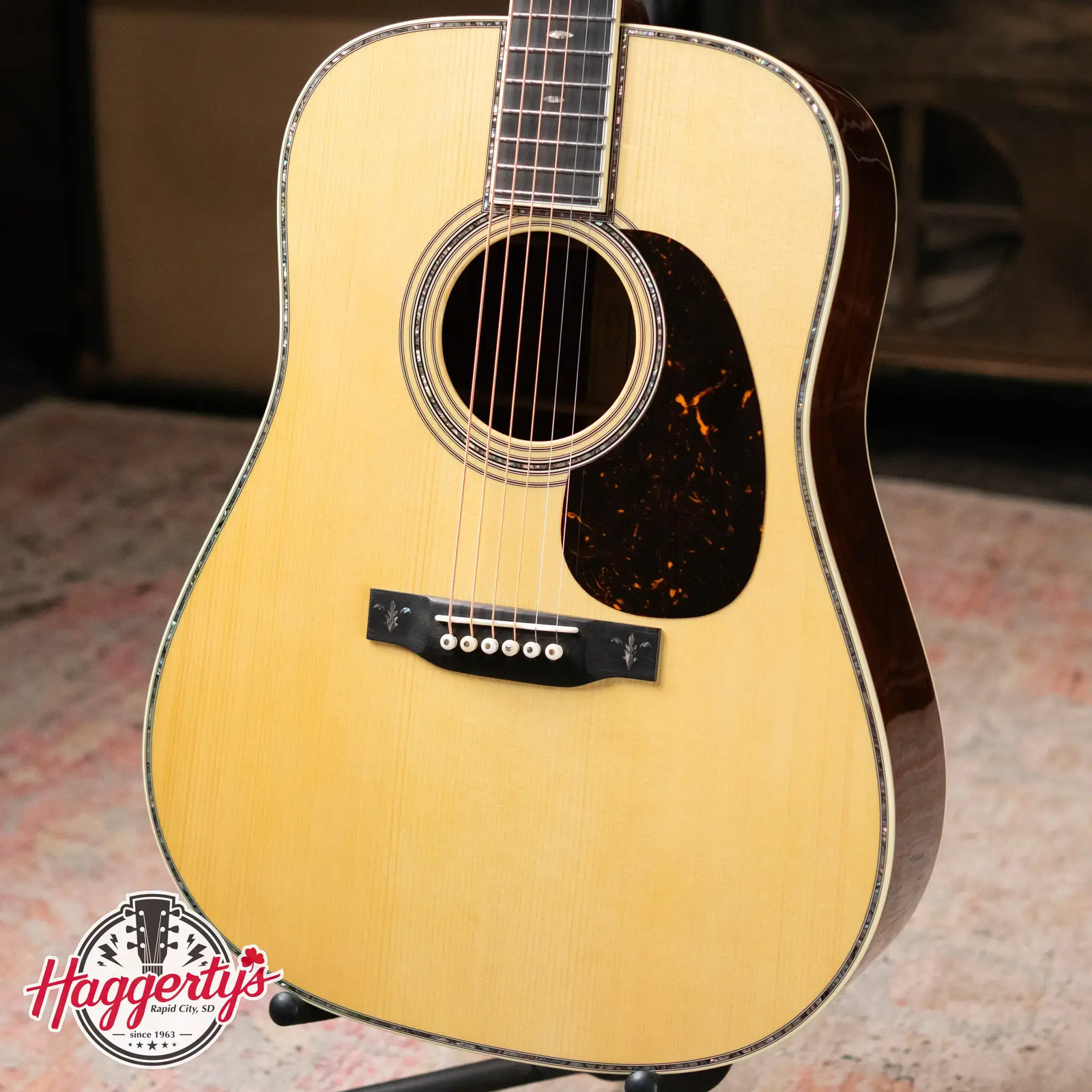 Image of Martin Custom Shop Dreadnought Acoustic Guitar - Guatemalan Rosewood with Hardsh