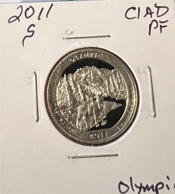 2011-S CLAD OLYMPIC ATB QTR CHOICE PROOF+ DCAM   ACTUAL COIN  #9866
