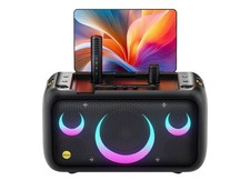 Portable Karaoke Machine with Two Wireless Microphones and Bluetooth
