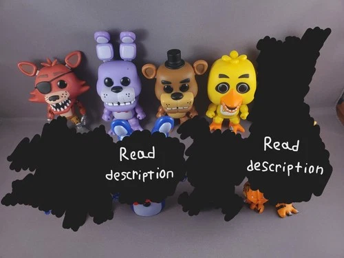 Funko Pop! Vinyl FNaF Freddy Fazbear Bonnie Chica Foxy Lot of 4 LOOSE FIGURES