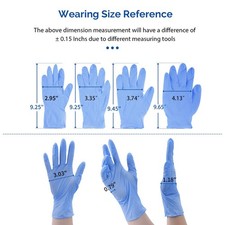 100 pcs Medical Disposable Grade Blue Nitrile Exam Latex Powder Free Gloves Lab