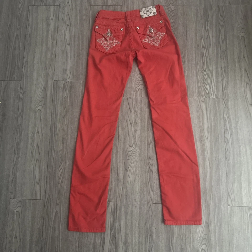 Джинсы Miss Me для девочек размер 16 морковь узкие украшенные стразами JK533558 - Изображение 2 из 2