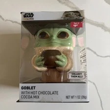 Grogu Ceramic Goblet  Mug w/ Hot Cocoa Mix Brand New in Box