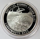 NATIONAL FISHING CLUB GRAND SLAM LARGEMOUTH BASS SILVER 1 OZ ROUND IN CAPSULE