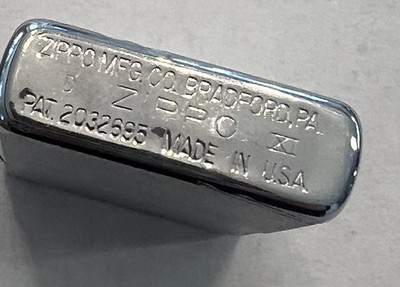 VINTAGE ZIPPO LIGHTER PAT 2032695 RELICA SLASHES BRUSHED CHROME | eBay