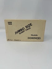 Puremco Super Thick Jumbo Size Giant Face Marblelike WHITE Dominoes #1632