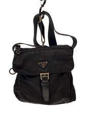 PRADA Shoulder Bag Nylon BLK Solid BT8994 From Japan