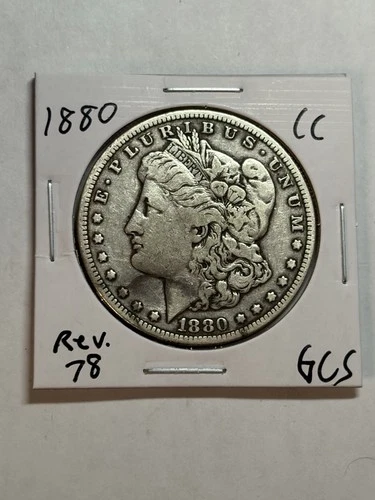 1880-CC Morgan Silver Dollar $1 Reverse of '78 VF Key Date CC