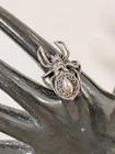Vintage Sterling Silver 925 Gothic Spider Poison Ring Locket Secret Compartment