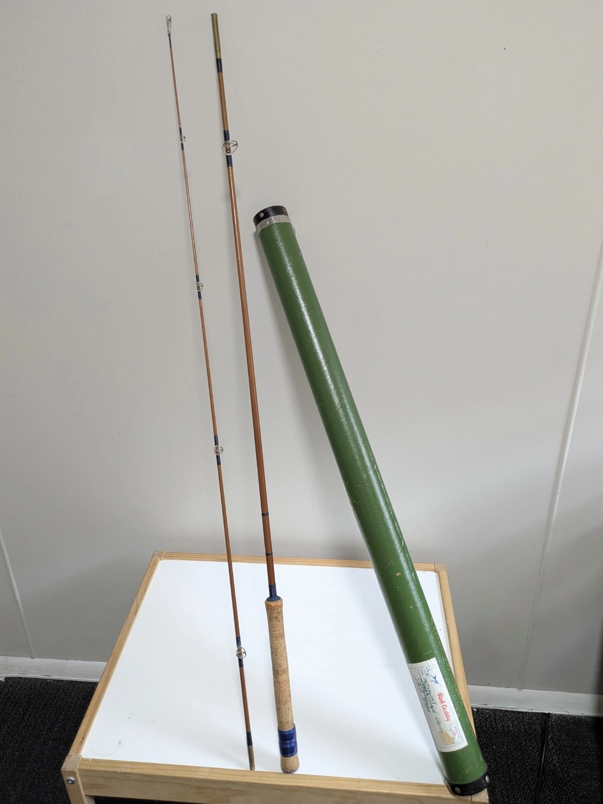 Conolon Spin-Flite 76 Spinning Rod 7'6" 2-Piece Fishing Pole & Caddy Narmco