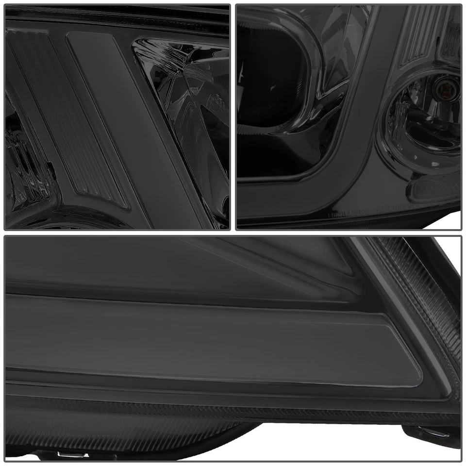 [LED DRL]PARA 01-03 HONDA CIVIC CUPÉ/SEDÁN PROYECTOR TRANSPARENTE AHUMADO FARO Foto 4 de 4