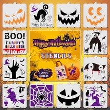 Halloween Stencils for Painting, 12 Pcs 6 Inch for Wood Signs Canvas