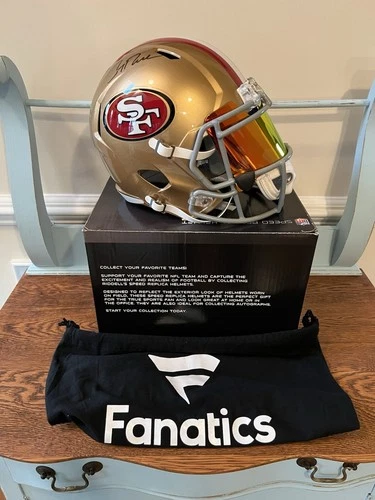 49ers JERRY RICE Signed Full Size Replica Speed Helmet HOF Auto  FANATICS