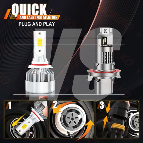 Combo faros LED haz alto bajo + bombillas antiniebla 6x para Toyota Camry 2007-2014 - Imagen 8 de 11