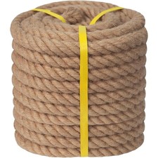 1.5 Inchx150 Feet Twisted Manila Rope Natural Jute Rope Heavy Duty Hemp Ropes