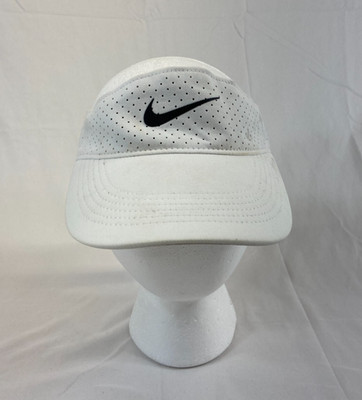 Nike Visor Cap Strapback Mesh DriFit White Outdoor Sports Casual Adjustable