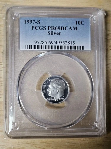 1997-S Silver Proof Roosevelt Dime PCGS PR-69 DCAM.