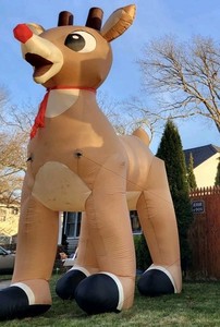 Gemmy Christmas Airblown Inflatable 14ft Rudolph The Red Nosed Reindeer