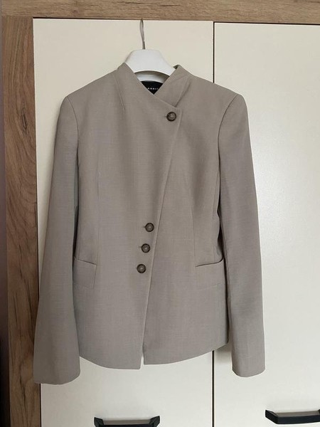 Women Akris Blazer Beige Wool 36 / S / 44 #4PU6