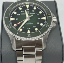 Hamilton Khaki Navy Scuba Auto H82525160 Green Stainless Case 43mm Watch 3