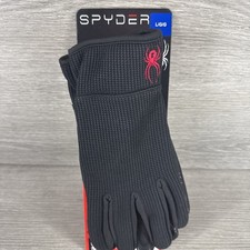 Spyder Men's Core Conduct Glove Material for Touchscreen Black