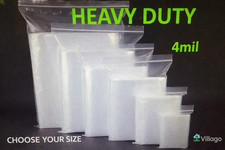 Clear Reclosable Zip Seal Top Lock 4Mil Heavy Duty Bags Plastic 4 Mil