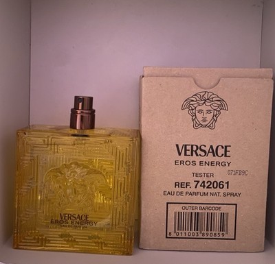 VERSACE EROS ENERGY EAU DE PARFUM SPRAY MEN 3.4oz /100ml NEW TESTER WITHOUT CAP