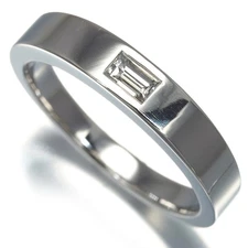 Auth HARRY WINSTON Ring Diamond Wedding Band US7.25-7.5 950 Platinum