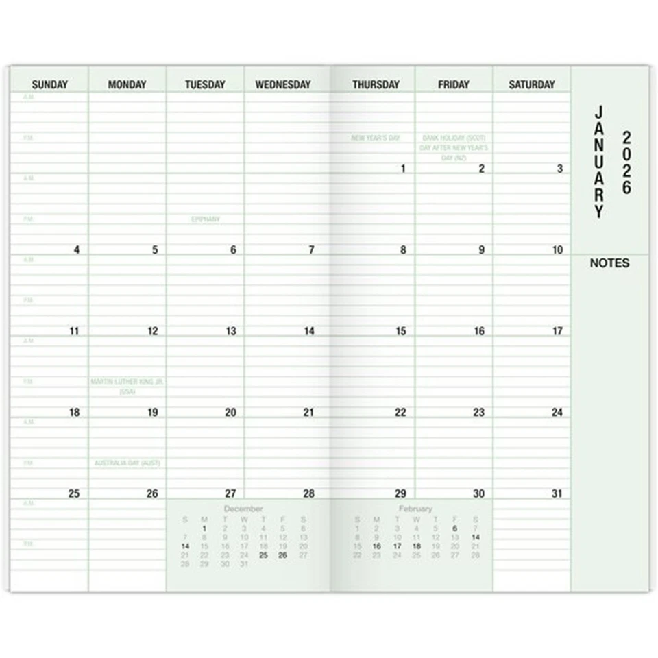 Temporizador de día 2026-2027, 20 meses de recarga planificador avanzado, compacto, 3" x 5" Foto 2 de 4