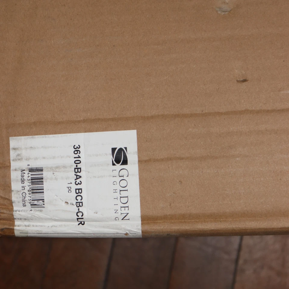 Luz de tocador de 3 luces Golden Lighting Daphne 3610-BA3 BCB-CLR Foto 2 de 4