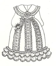 SEWING PATTERN DOLL DRESS 3 sizes 14 15" 17 18" 20 21" Victorian French U pick