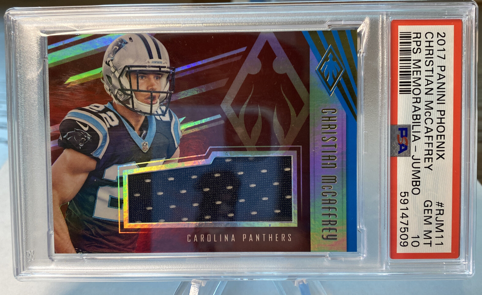 Christian McCaffrey Panini Phoenix Rps Memorabilia #RJM11 Jumbo