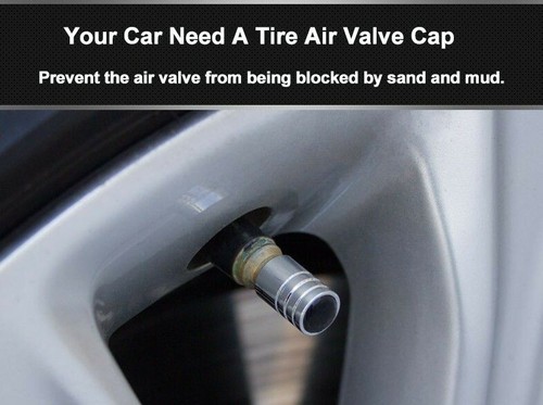 Universal Tire Air Vavle Caps With Logo Cover 4 Piece - Bild 2 von 10