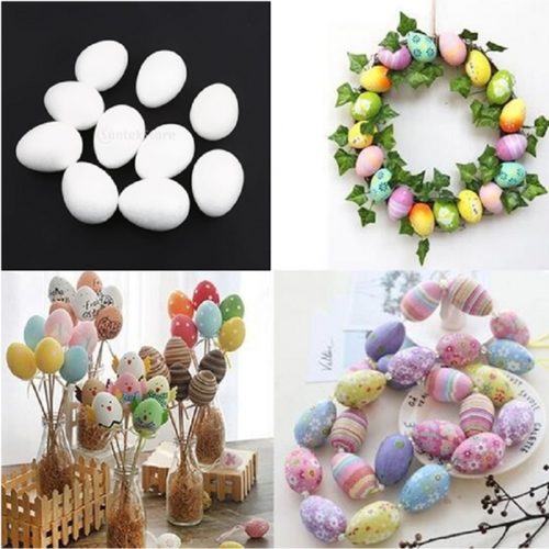Lot De 50 œufs En Mousse De Polystyrène Blanc - Diamètre 5 Cm - Pour Activités Manuelles, Décoration, DIY, Peinture