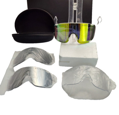 Mjnuone Sports Cycling Goggles Mens  Driving Mirrored  Sunglasses w 3 New lens