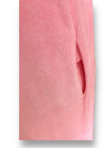 Vintage JC Penney Robe Women's Sz Small Pink Terry Pleat 1/2 Zip - Picture 8 of 9