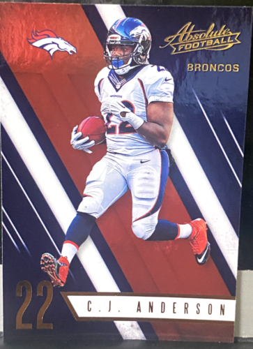 C.J. ANDERSON 2016 Panini Absolute Football #36 Denver Broncos - Picture 1 of 2