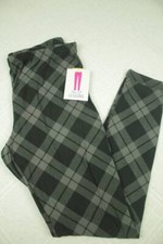 NEW Womens Leggings Size Medium Soft Stretch Pants Gray Black Ladies Comfort