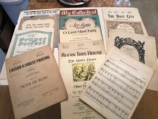 Religious Sheet Music Lot of 13  items: See Pictures and Description for titles.