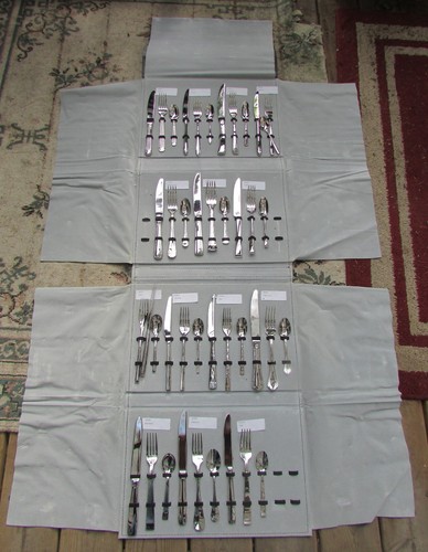 MINT Ruban Croise Pattern 3 Dinner Pieces By Sambot Stainless Steel - Picture 4 of 6