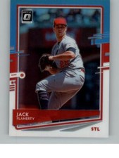 2020  Donruss Optic Jack Flaherty 182 Carolina Blue and White